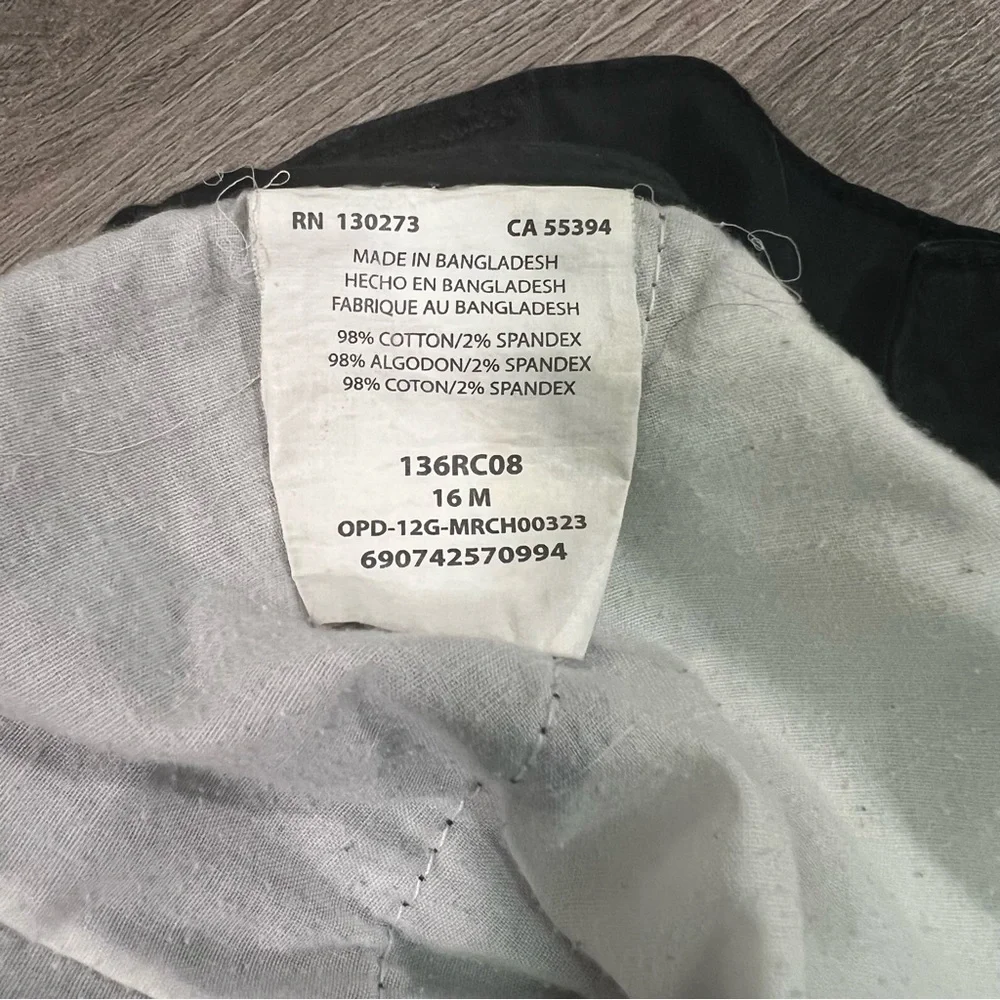 Riders by Lee Curvier Casual Dress Work Black Pants Size 16 M Chino Trousers - Picture 3 of 10